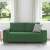 Sofa dwuosobowa, ciemnozielona, 180x77x82 cm, tkanina sztruksowa