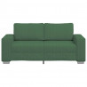 Sofa dwuosobowa, ciemnozielona, 180x77x82 cm, tkanina sztruksowa