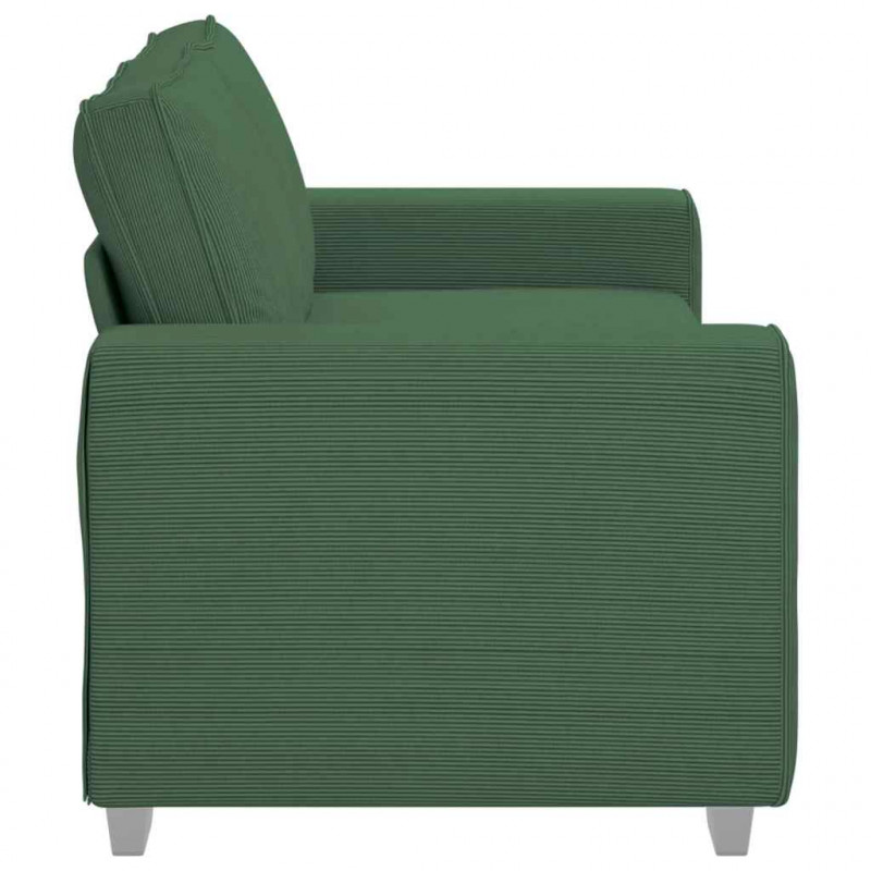 Sofa dwuosobowa, ciemnozielona, 180x77x82 cm, tkanina sztruksowa