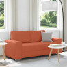 Sofa dwuosobowa, czerwono-pomarańczowa, 180x77x82 cm