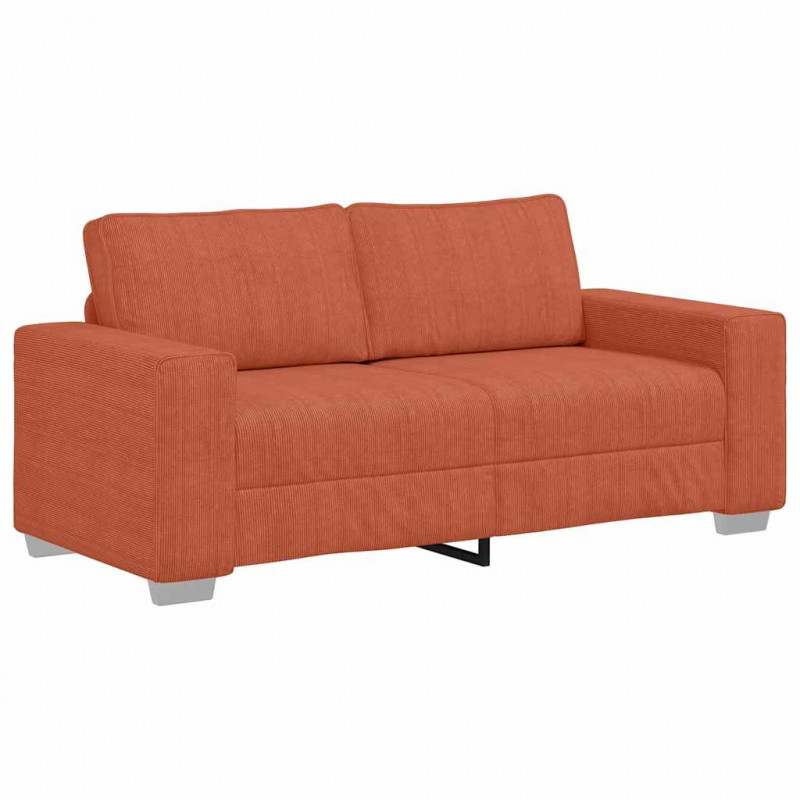 Sofa dwuosobowa, czerwono-pomarańczowa, 180x77x82 cm