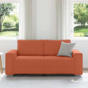 Sofa dwuosobowa, czerwono-pomarańczowa, 180x77x82 cm
