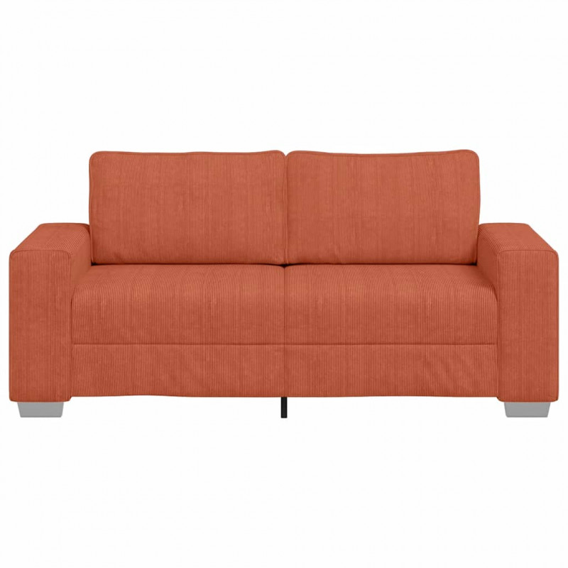 Sofa dwuosobowa, czerwono-pomarańczowa, 180x77x82 cm