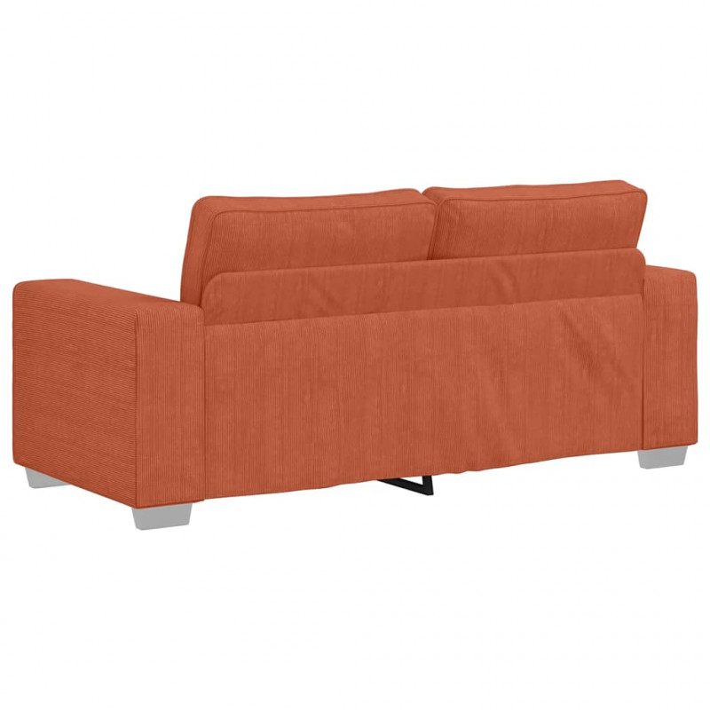 Sofa dwuosobowa, czerwono-pomarańczowa, 180x77x82 cm