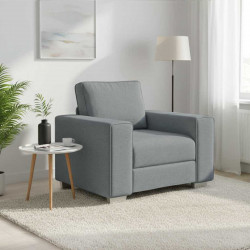 Sofa Jasnoszary 100 x 80 x 82 cm tkanina