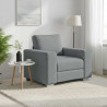 Sofa Jasnoszary 100 x 80 x 82 cm tkanina