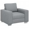Sofa Jasnoszary 100 x 80 x 82 cm tkanina