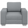 Sofa Jasnoszary 100 x 80 x 82 cm tkanina