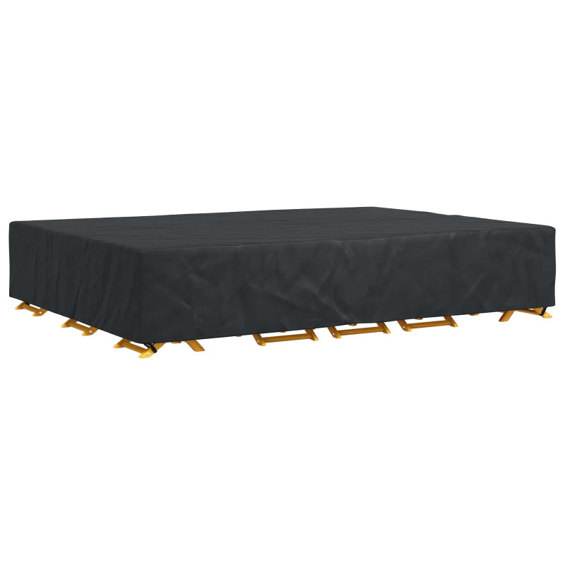 Pokrowiec na meble Gładki Czarny 350 x 260 x 90 cm 600D