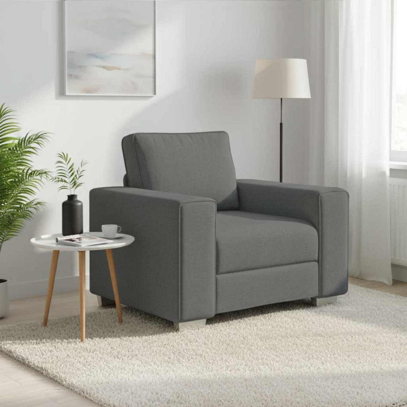 Sofa Ciemnoszary 100 x 80 x 82 cm tkanina