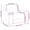 Sofa Ciemnoszary 100 x 80 x 82 cm tkanina