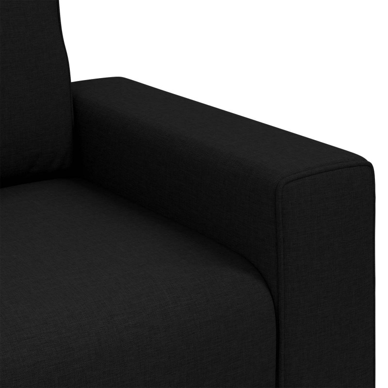 Sofa Czarny 100 x 80 x 82 cm tkanina