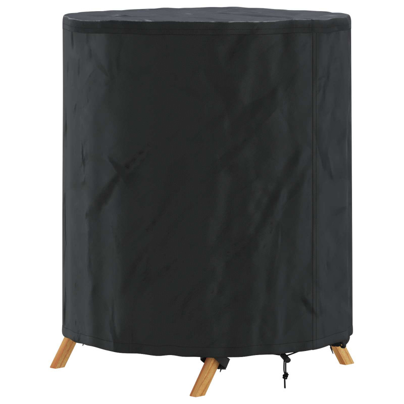 Pokrowiec na Stół Gładki Czarny 62 x 62 x 70 cm tkanina