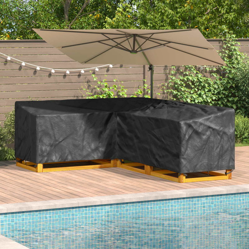 Pokrowiec na meble Czarny 260 x 210 x 80 cm Tkanina Oxford 210D
