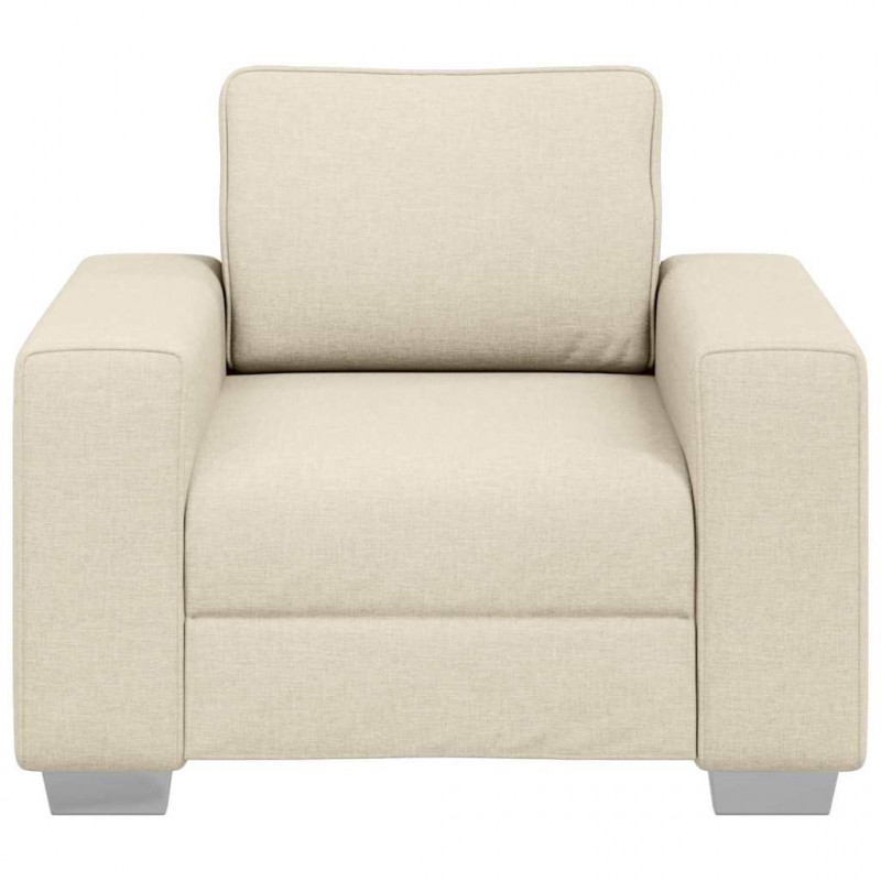 Sofa Beżowy 100 x 80 x 82 cm Tkanina lniana