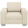 Sofa Beżowy 100 x 80 x 82 cm Tkanina lniana