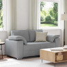 Sofa Jasnoszary 160 x 80 x 82 cm tkanina