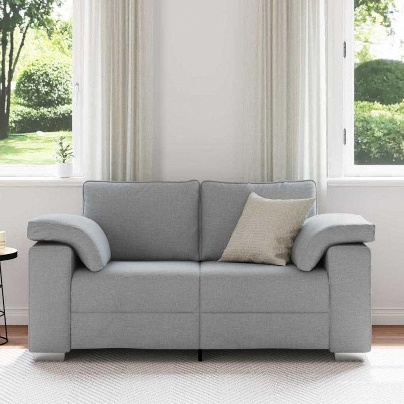 Sofa Jasnoszary 160 x 80 x 82 cm tkanina