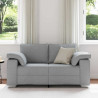 Sofa Jasnoszary 160 x 80 x 82 cm tkanina