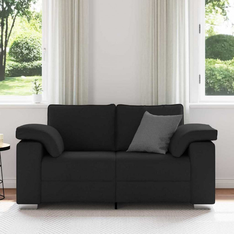 Sofa Czarny 160 x 80 x 82 cm tkanina