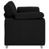 Sofa Czarny 160 x 80 x 82 cm tkanina