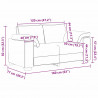 Sofa Czerwone wino 160 x 80 x 82 cm tkanina