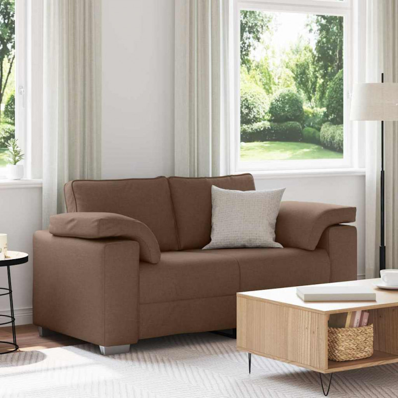 Sofa Brązowy 160 x 80 x 82 cm tkanina