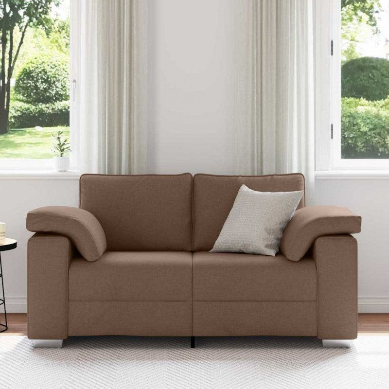 Sofa Brązowy 160 x 80 x 82 cm tkanina