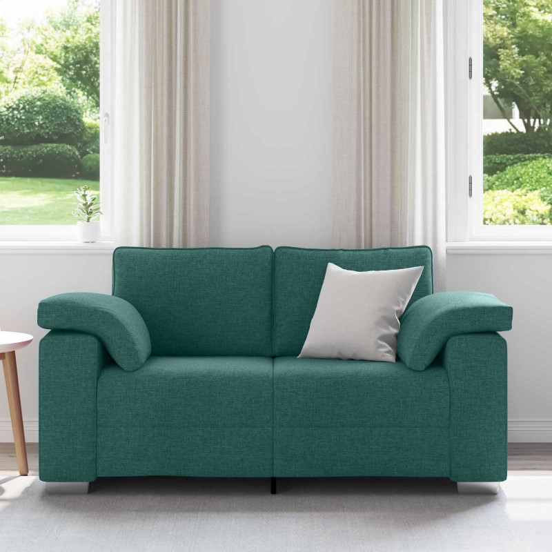 Sofa Ciemna zieleń 160 x 80 x 82 cm tkanina
