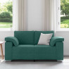 Sofa Ciemna zieleń 160 x 80 x 82 cm tkanina