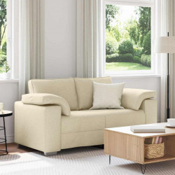 Sofa Kremowy 160 x 80 x 82 cm tkanina