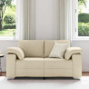 Sofa Kremowy 160 x 80 x 82 cm tkanina