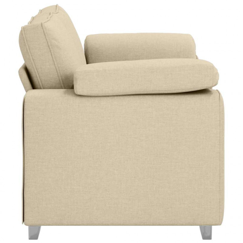 Sofa Kremowy 160 x 80 x 82 cm tkanina