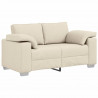 Sofa Beżowy 160 x 80 x 82 cm Tkanina lniana