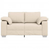 Sofa Beżowy 160 x 80 x 82 cm Tkanina lniana