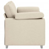 Sofa Beżowy 160 x 80 x 82 cm Tkanina lniana