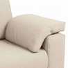 Sofa Beżowy 160 x 80 x 82 cm Tkanina lniana