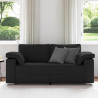 Sofa Czarny 180 x 80 x 82 cm tkanina