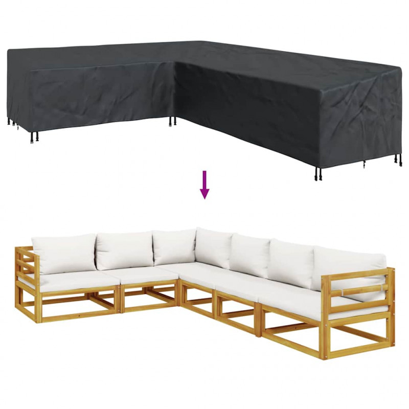 Pokrowiec na meble Czarny 330 x 255 x 80 cm Tkanina Oxford 420D