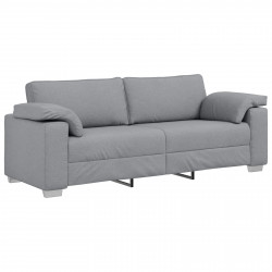 Sofa Jasnoszary 220 x 80 x 82 cm tkanina