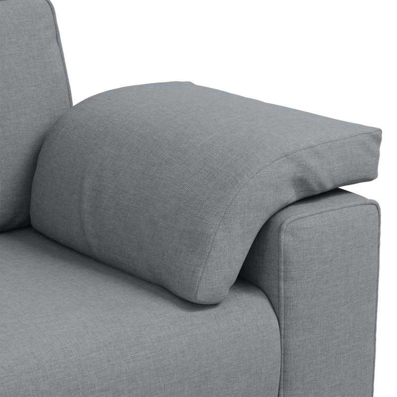 Sofa Jasnoszary 220 x 80 x 82 cm tkanina
