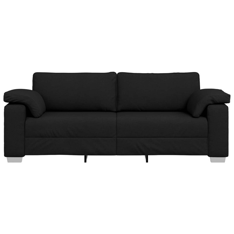 Sofa Czarny 220 x 80 x 82 cm tkanina