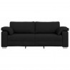 Sofa Czarny 220 x 80 x 82 cm tkanina