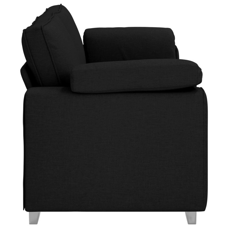 Sofa Czarny 220 x 80 x 82 cm tkanina