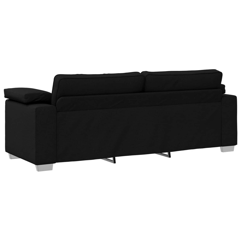 Sofa Czarny 220 x 80 x 82 cm tkanina