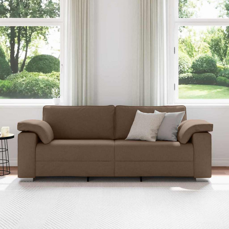 Sofa Brązowy 220 x 80 x 82 cm tkanina