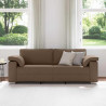 Sofa Brązowy 220 x 80 x 82 cm tkanina