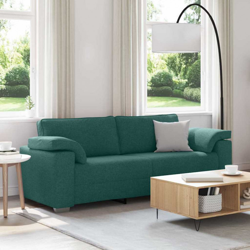 Sofa Ciemna zieleń 220 x 80 x 82 cm tkanina