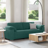 Sofa Ciemna zieleń 220 x 80 x 82 cm tkanina