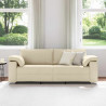 Sofa Kremowy 220 x 80 x 82 cm tkanina